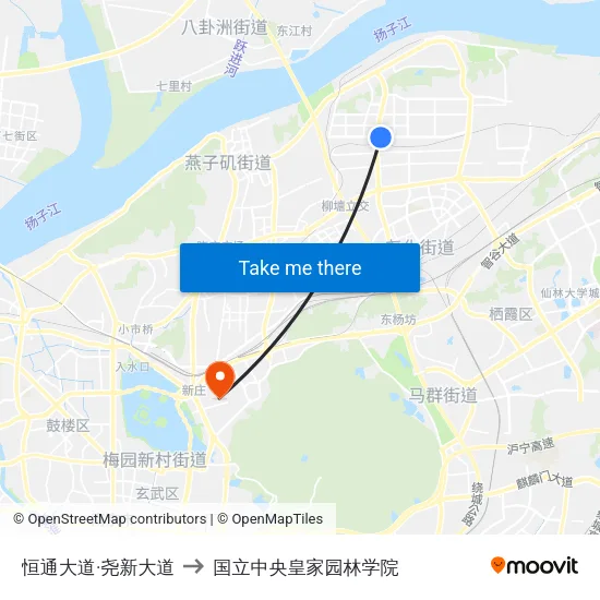 恒通大道·尧新大道 to 国立中央皇家园林学院 map