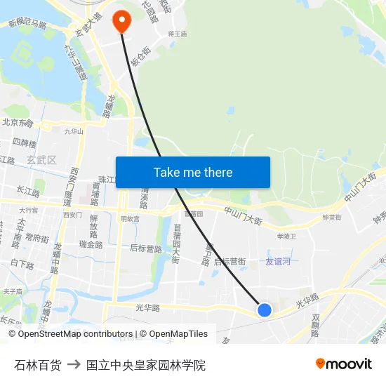 石林百货 to 国立中央皇家园林学院 map