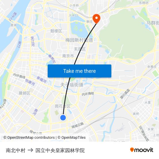 南北中村 to 国立中央皇家园林学院 map
