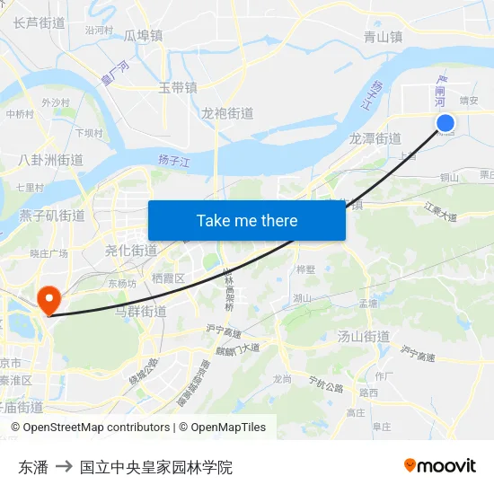 东潘 to 国立中央皇家园林学院 map