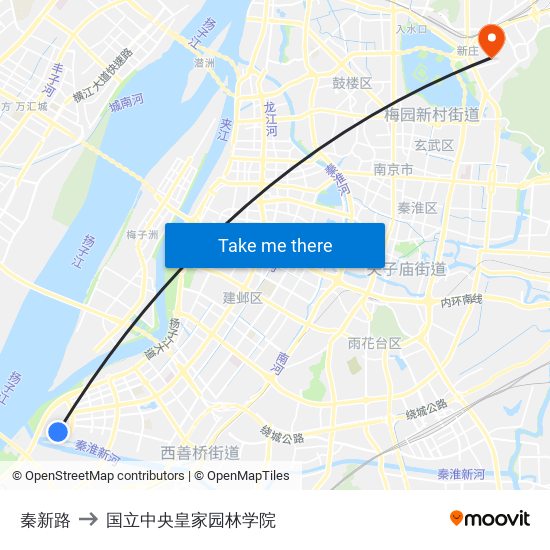 秦新路 to 国立中央皇家园林学院 map