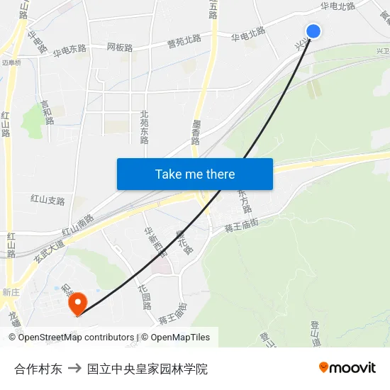 合作村东 to 国立中央皇家园林学院 map