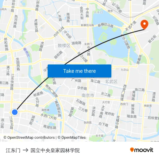 江东门 to 国立中央皇家园林学院 map