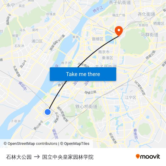 石林大公园 to 国立中央皇家园林学院 map