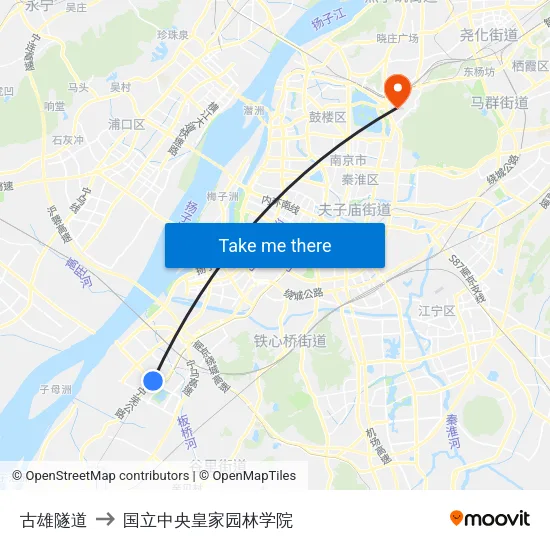 古雄隧道 to 国立中央皇家园林学院 map