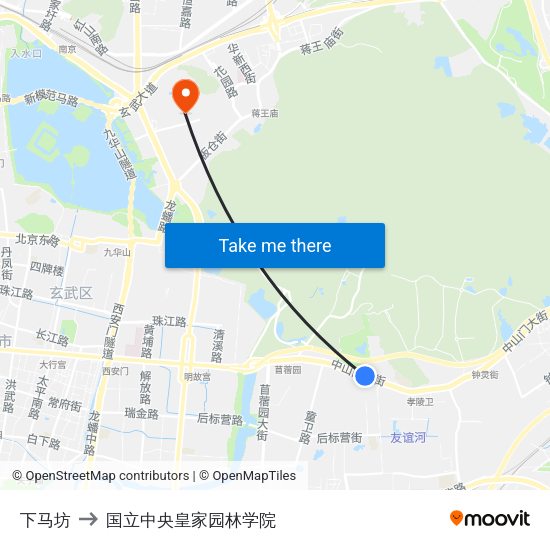 下马坊 to 国立中央皇家园林学院 map