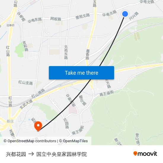 兴都花园 to 国立中央皇家园林学院 map