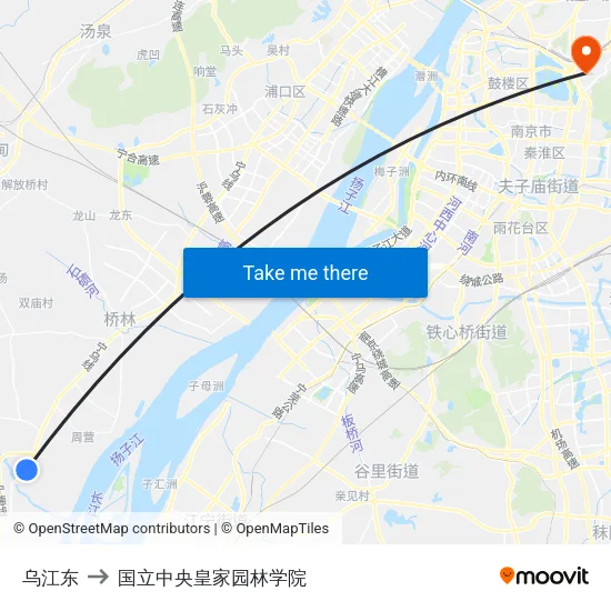 乌江东 to 国立中央皇家园林学院 map