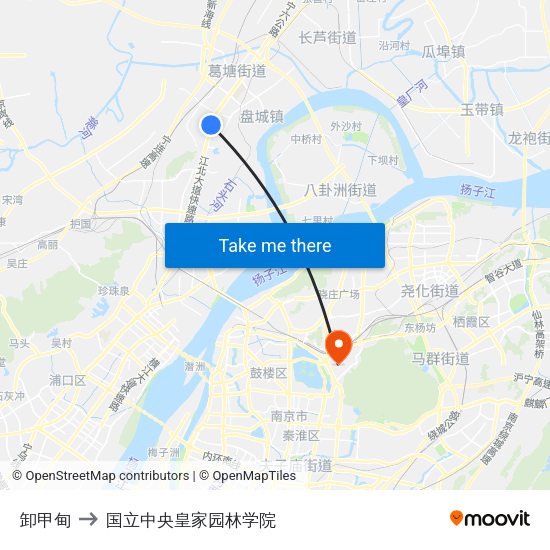 卸甲甸 to 国立中央皇家园林学院 map