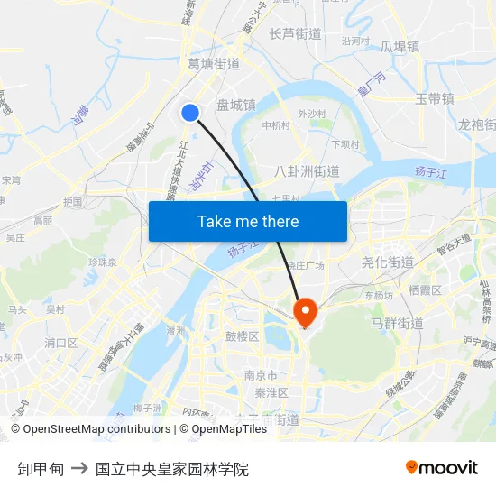 卸甲甸 to 国立中央皇家园林学院 map