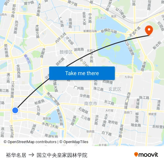 裕华名居 to 国立中央皇家园林学院 map