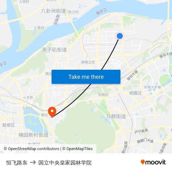 恒飞路东 to 国立中央皇家园林学院 map