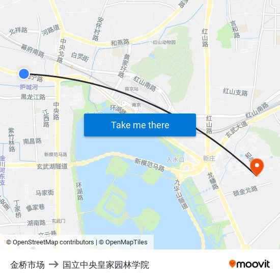 金桥市场 to 国立中央皇家园林学院 map