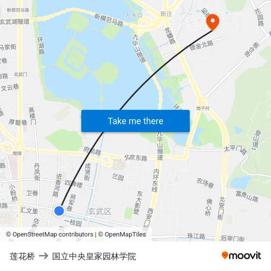 莲花桥 to 国立中央皇家园林学院 map