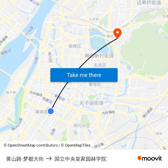 黄山路·梦都大街 to 国立中央皇家园林学院 map