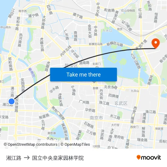 湘江路 to 国立中央皇家园林学院 map