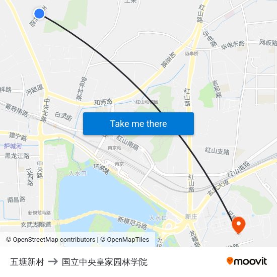 五塘新村 to 国立中央皇家园林学院 map