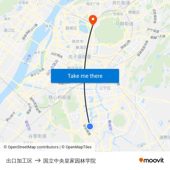 出口加工区 to 国立中央皇家园林学院 map