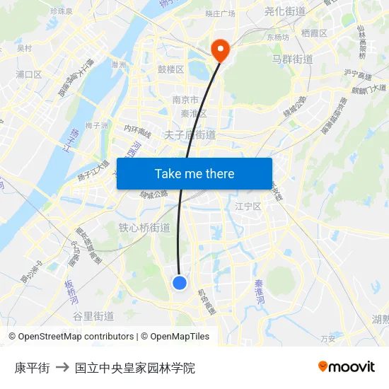 康平街 to 国立中央皇家园林学院 map