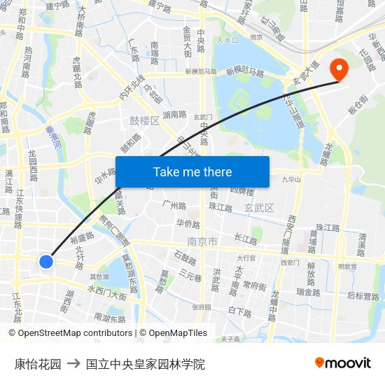 康怡花园 to 国立中央皇家园林学院 map