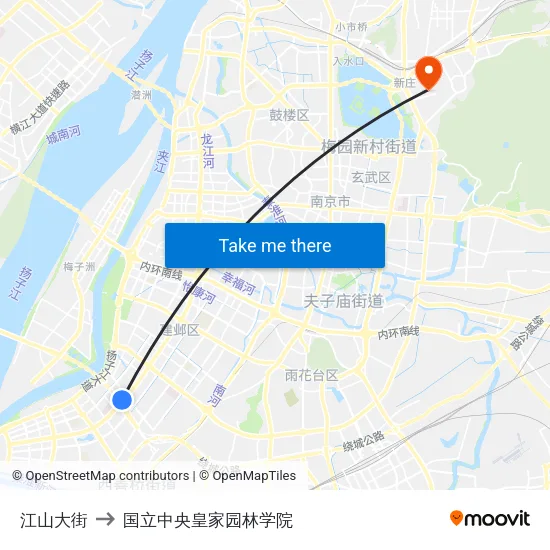 江山大街 to 国立中央皇家园林学院 map