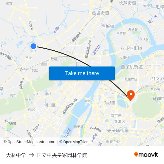 大桥中学 to 国立中央皇家园林学院 map
