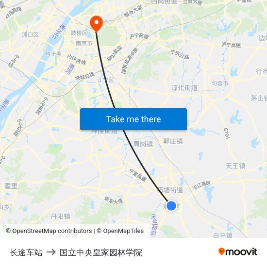 长途车站 to 国立中央皇家园林学院 map