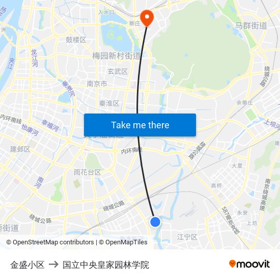 金盛小区 to 国立中央皇家园林学院 map