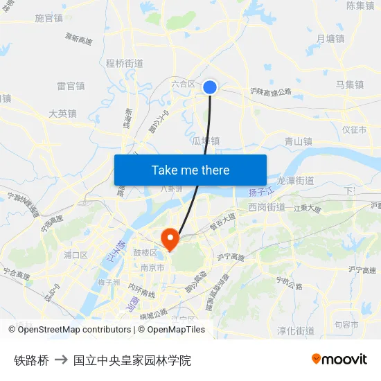 铁路桥 to 国立中央皇家园林学院 map