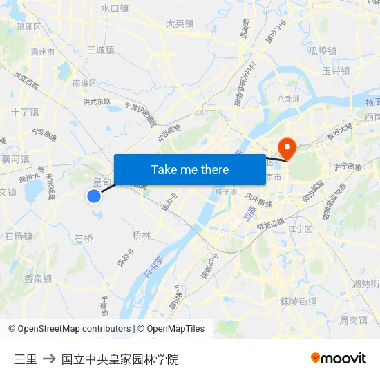 三里 to 国立中央皇家园林学院 map