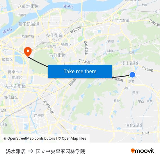 汤水雅居 to 国立中央皇家园林学院 map