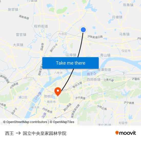 西王 to 国立中央皇家园林学院 map