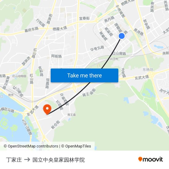丁家庄 to 国立中央皇家园林学院 map