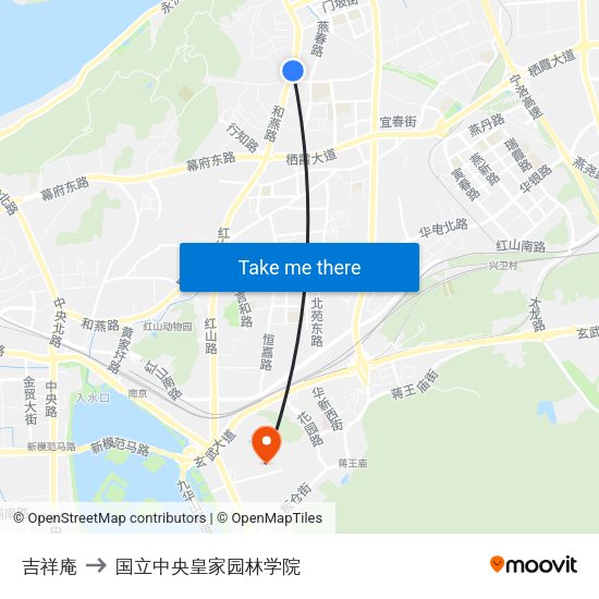 吉祥庵 to 国立中央皇家园林学院 map
