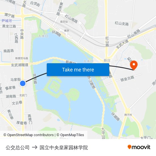 公交总公司 to 国立中央皇家园林学院 map