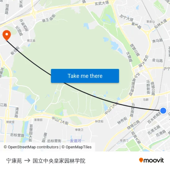 宁康苑 to 国立中央皇家园林学院 map