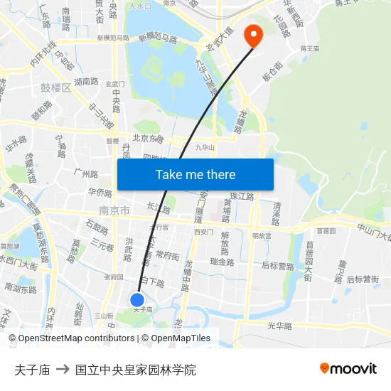 夫子庙 to 国立中央皇家园林学院 map