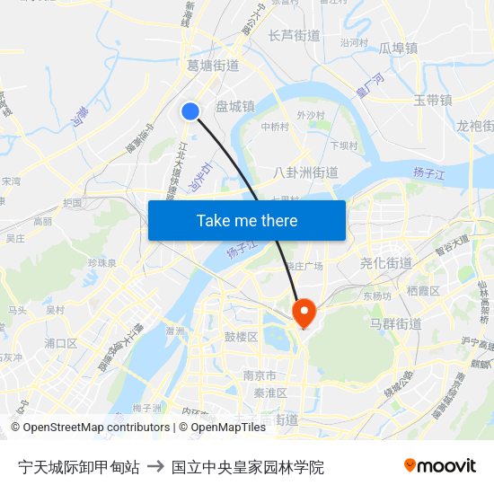 宁天城际卸甲甸站 to 国立中央皇家园林学院 map