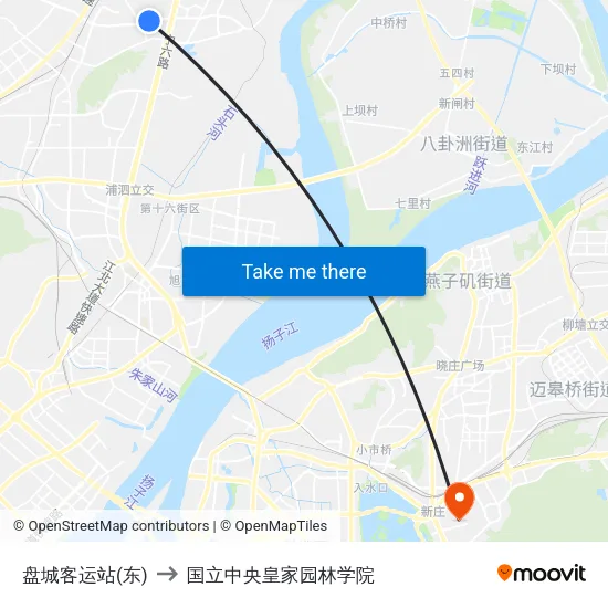 盘城客运站(东) to 国立中央皇家园林学院 map