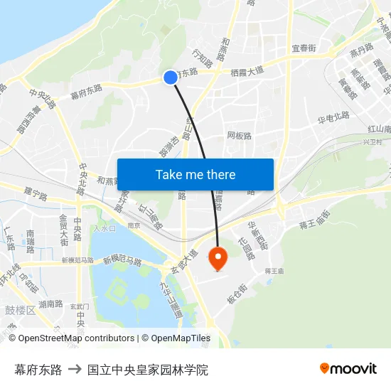 幕府东路 to 国立中央皇家园林学院 map