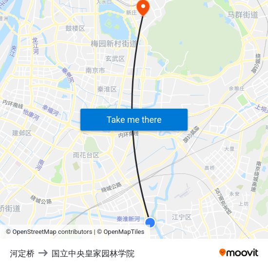 河定桥 to 国立中央皇家园林学院 map