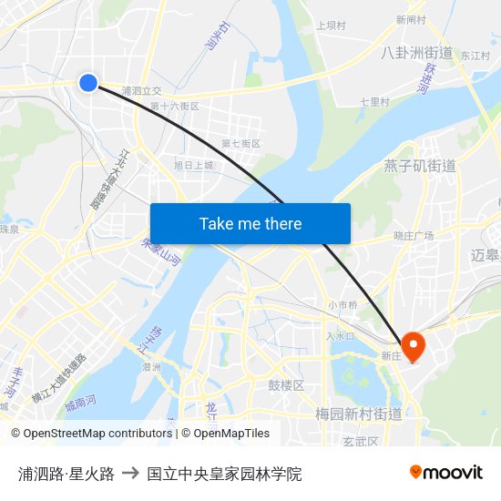 浦泗路·星火路 to 国立中央皇家园林学院 map