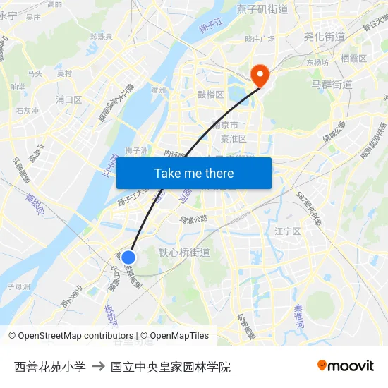西善花苑小学 to 国立中央皇家园林学院 map