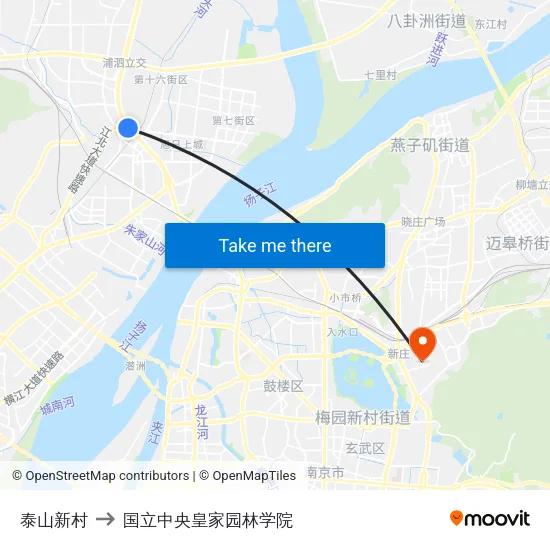 泰山新村 to 国立中央皇家园林学院 map