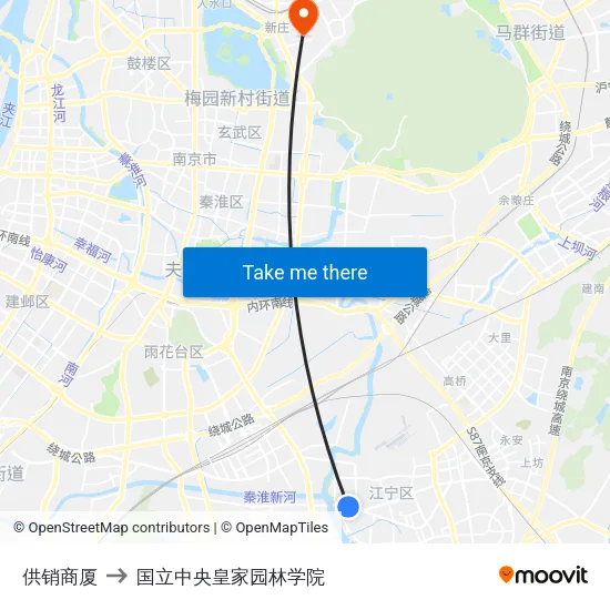 供销商厦 to 国立中央皇家园林学院 map