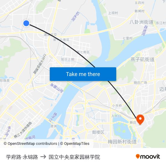 学府路·永锦路 to 国立中央皇家园林学院 map