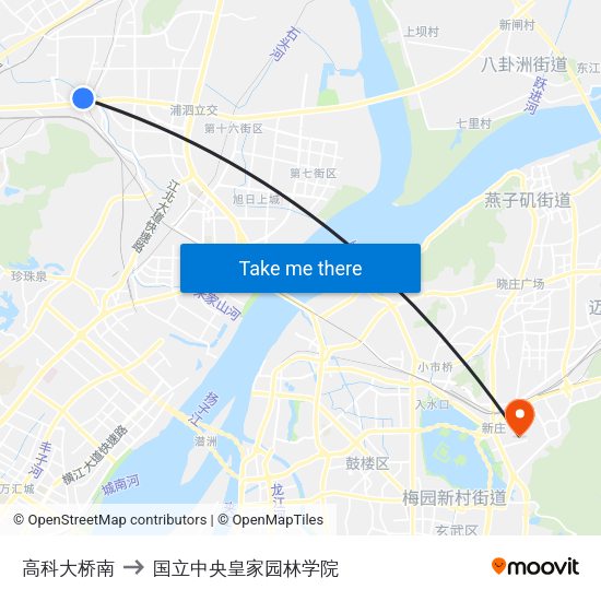 高科大桥南 to 国立中央皇家园林学院 map