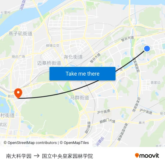 南大科学园 to 国立中央皇家园林学院 map