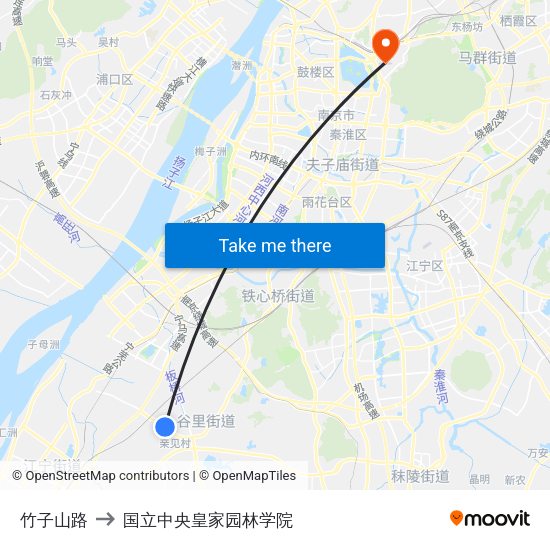 竹子山路 to 国立中央皇家园林学院 map