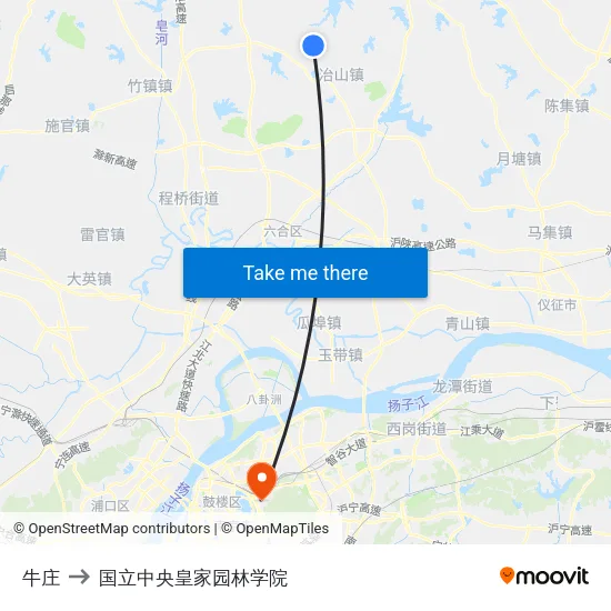 牛庄 to 国立中央皇家园林学院 map